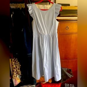 Ruffle Sleeve Light Blue Poplin MIDI dress by 1901 (Nordstrom brand) Size 6